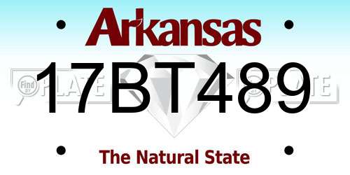 17BT489 Arkansas License Plate