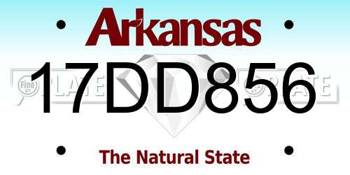 17DD856 Arkansas License Plate