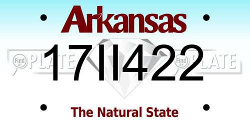 17II422 Arkansas License Plate