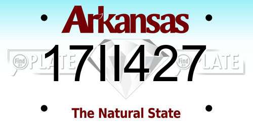 17II427 Arkansas License Plate
