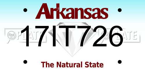 17IT726 Arkansas License Plate