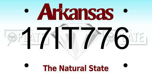 17IT776 Arkansas License Plate