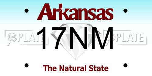 17NM Arkansas License Plate