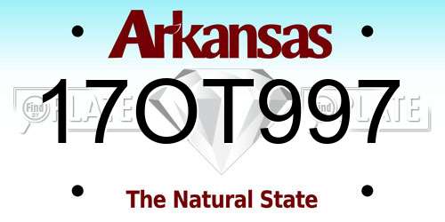 17OT997 Arkansas License Plate