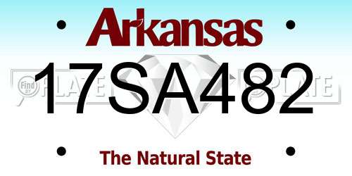 17SA482 Arkansas License Plate