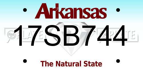 17SB744 Arkansas License Plate