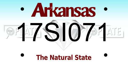 17SI071 Arkansas License Plate
