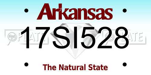 17SI528 Arkansas License Plate