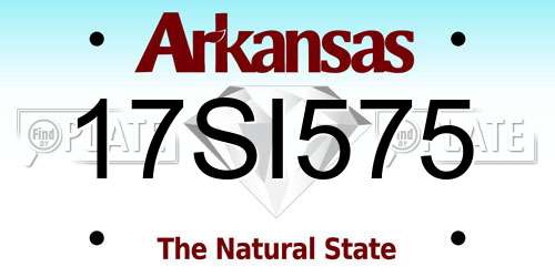 17SI575 Arkansas License Plate