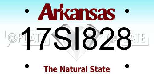 17SI828 Arkansas License Plate