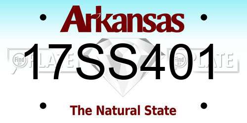 17SS401 Arkansas License Plate