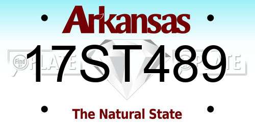 17ST489 Arkansas License Plate