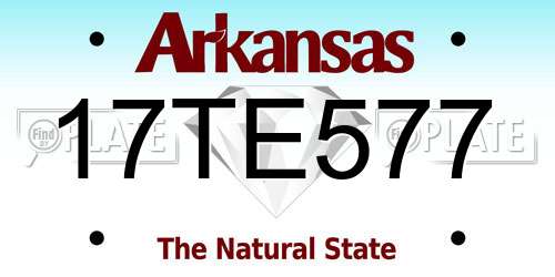 17TE577 Arkansas License Plate
