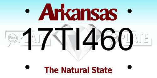 17TI460 Arkansas License Plate