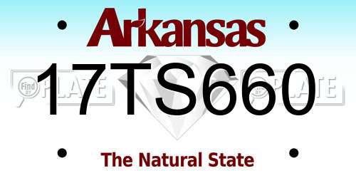 17TS660 Arkansas License Plate