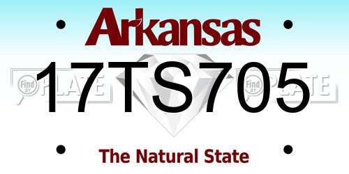 17TS705 Arkansas License Plate