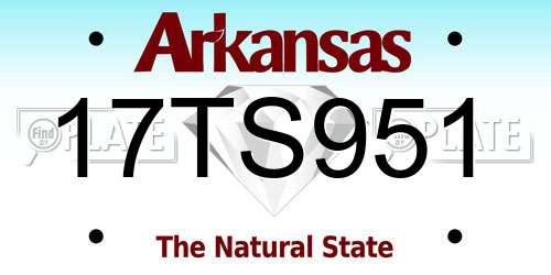 17TS951 Arkansas License Plate