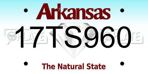 17TS960 Arkansas License Plate