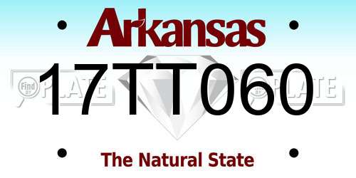 17TT060 Arkansas License Plate