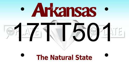 17TT501 Arkansas License Plate