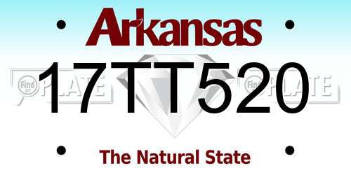 17TT520 Arkansas License Plate