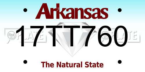 17TT760 Arkansas License Plate