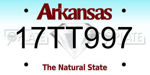 17TT997 Arkansas License Plate