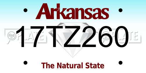 17TZ260 Arkansas License Plate