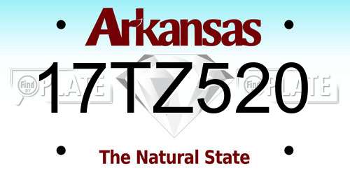 17TZ520 Arkansas License Plate