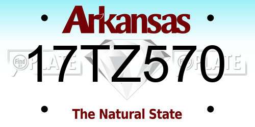 17TZ570 Arkansas License Plate