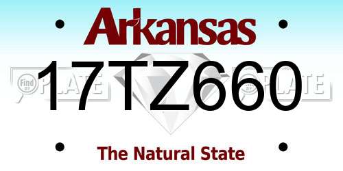 17TZ660 Arkansas License Plate