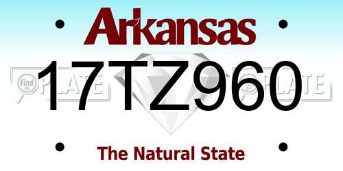 17TZ960 Arkansas License Plate