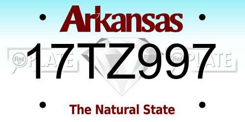 17TZ997 Arkansas License Plate