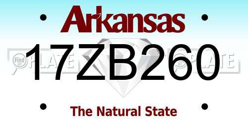 17ZB260 Arkansas License Plate