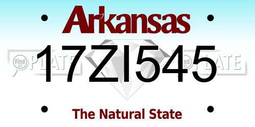 17ZI545 Arkansas License Plate