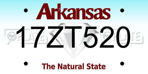 17ZT520 Arkansas License Plate