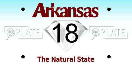 18 Arkansas License Plate