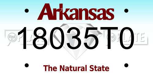 18035T0 Arkansas License Plate
