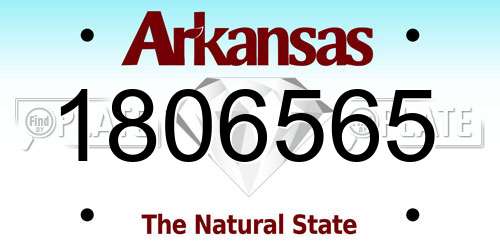 1806565 Arkansas License Plate