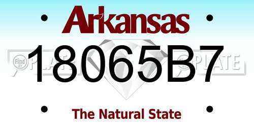 18065B7 Arkansas License Plate