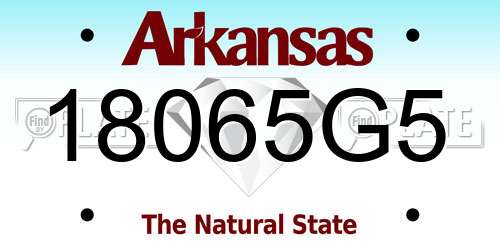 18065G5 Arkansas License Plate