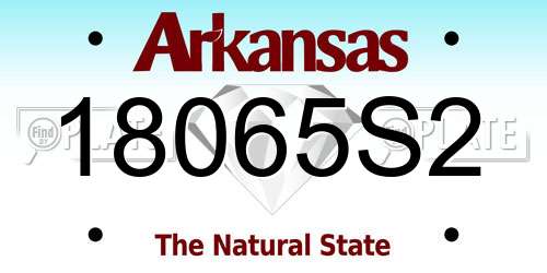 18065S2 Arkansas License Plate