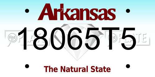 18065T5 Arkansas License Plate