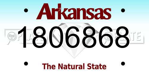 1806868 Arkansas License Plate
