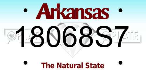 18068S7 Arkansas License Plate