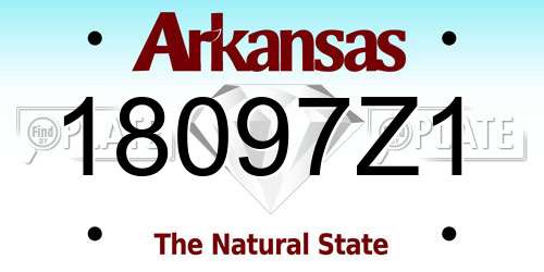 18097Z1 Arkansas License Plate