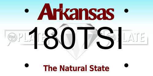 180TSI Arkansas License Plate