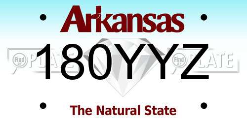 180YYZ Arkansas License Plate
