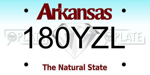 180YZL Arkansas License Plate