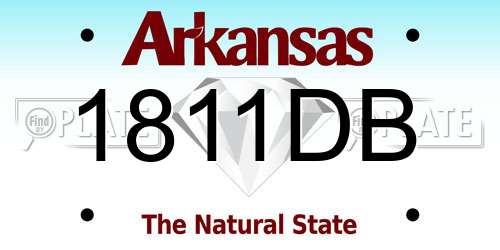 1811DB Arkansas License Plate